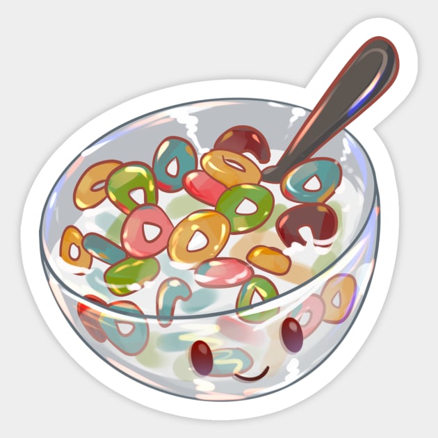 Cute Fruit Loops Sticker by Claire Lin